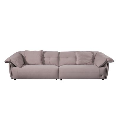 Brisbane 4-Seater Fabric Sofa - Taupe - With 5-Year Warranty